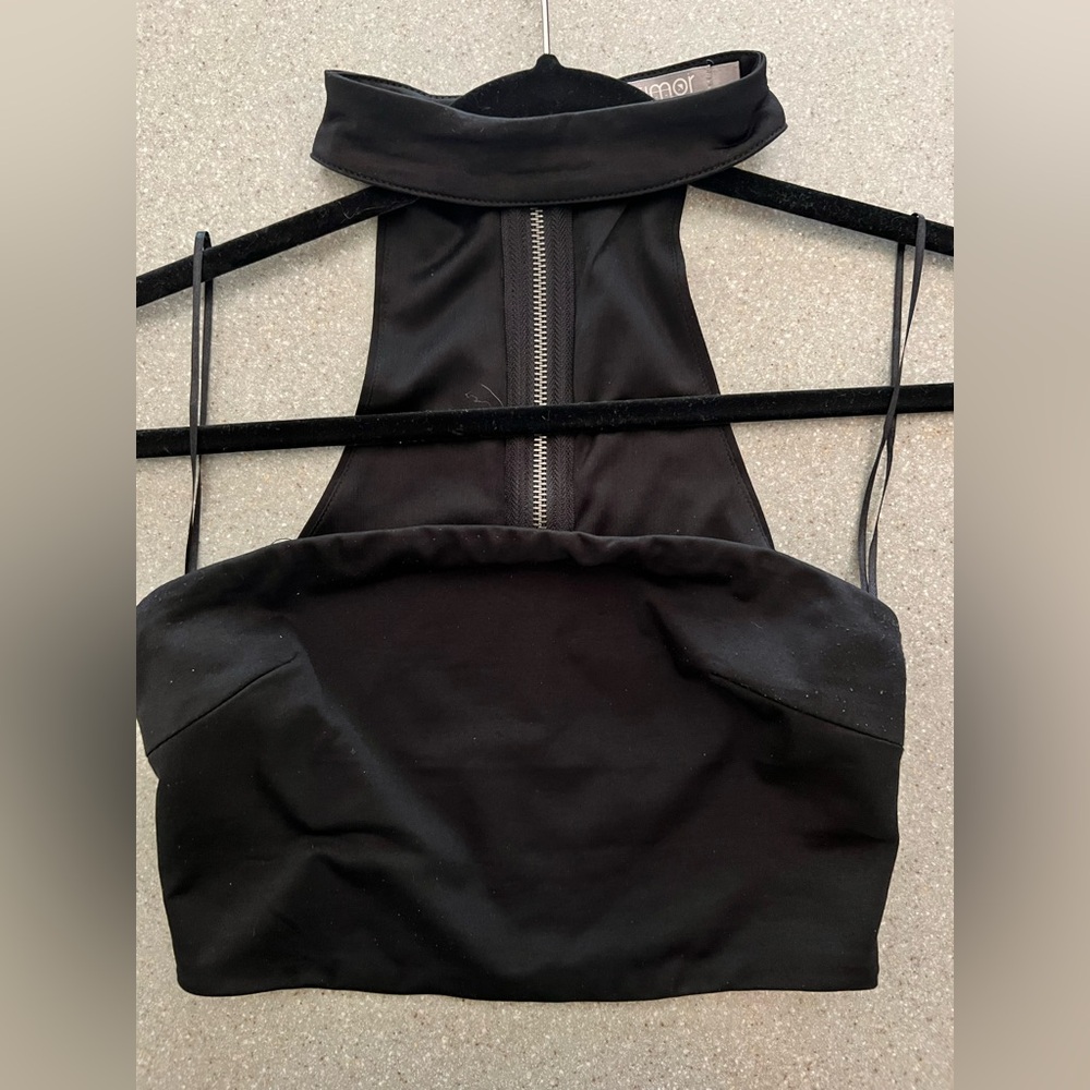 Rumor Boutique Black Bando Chocker Top